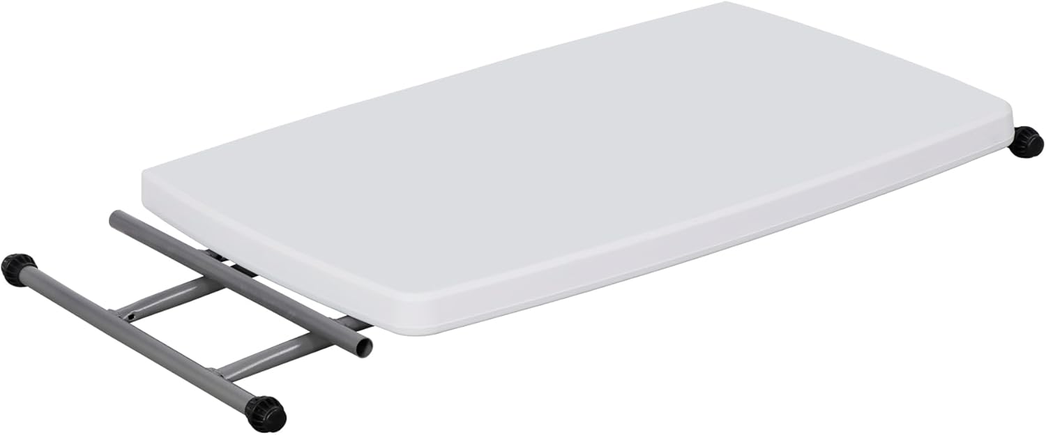 ZenStyle Mesa plegable ajustable de 3 pies, para interiores y exteriores, portátil, de plástico, para comedor, mesa, para camping, comedor, eventos,
