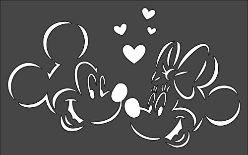 Dia-and-Jew 1 Uds. Plantilla de corte personalizado Mickey y Minnie Mouse Crafts, Artes, Scrapbooking – Pintura en la pared, madera, vidrio y otros