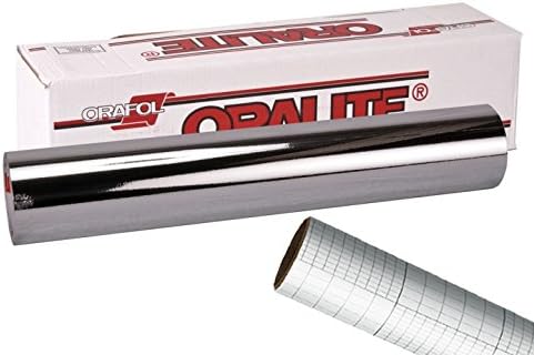 ORACAL Rollo de vinilo cromado reflectante plateado 351 de 12 pulgadas x 6 pies para Cricut, Cameo y Silueta incluyendo rollo de papel de