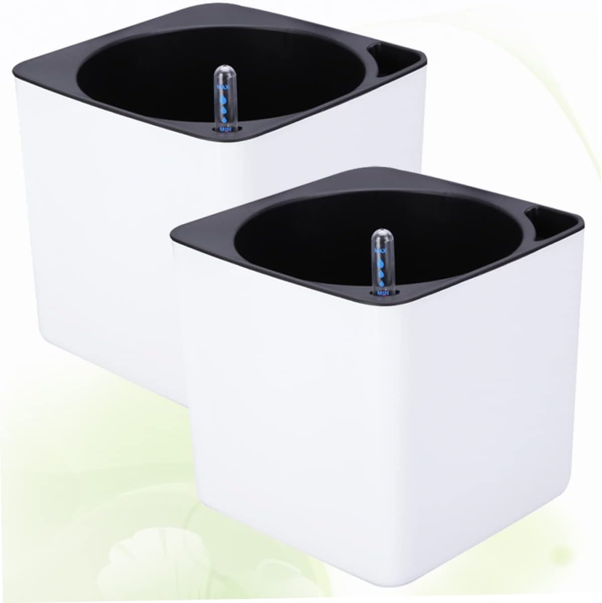 GANAZONO 4 unidades, 1 juego de macetas de riego automático, maceta hidropónica para plantas suculentas, macetas para plantas de interior, macetas