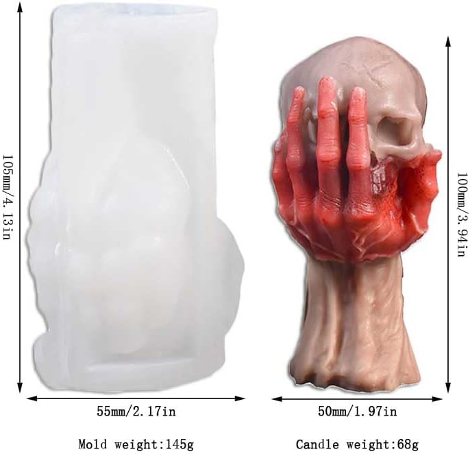 Moldes de silicona con forma de calavera para hacer velas, resina, velas de aromaterapia, jabón de cera hecho a mano, decoración del hogar,