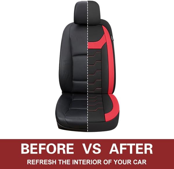 CAROMOP Funda transpirable para asiento de automóvil, 2 asientos delanteros, fundas de asiento de tela de malla de aire 3D para automóviles, ajuste