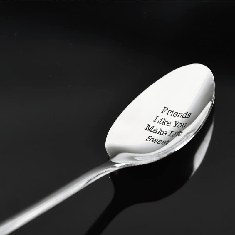Cuchara de regalo de amistad para mujeres, amigas como tú, para hacer la vida, cucharas dulces para mejores amigas, regalo de Navidad, cumpleaños,