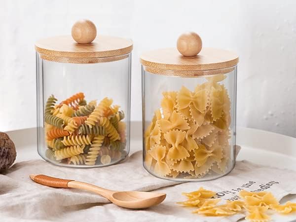 WACAR Paquete de 4 soportes Qtip, soporte para bolas de algodón de 10 onzas, juego de baño con soporte para hisopos de algodón acrílico, dispensador