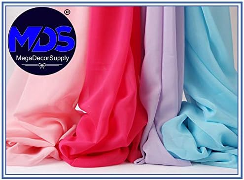 MDS – Paquete de 10 yardas de tela de gasa sólida para novia, perno de tela transparente vintage para vestido de novia, decoración de bricolaje,