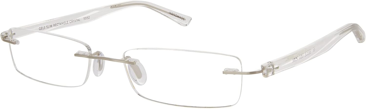 Scojo New York Gels – Gafas de lectura rectangulares delgadas, hechas a mano, resistentes a los arañazos, para mujeres y hombres