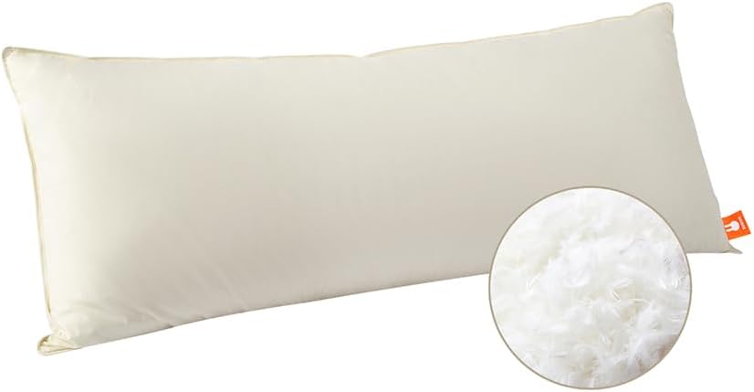 Almohada corporal de plumón de ganso, almohadas corporales firmes para dormir, almohada grande y larga para adultos que duermen de lado, almohada