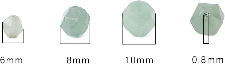Cuentas redondas facetadas de piedra de jade de aventurina verde natural, 0.394 in, 14.2 inhebra para la fabricación de joyas