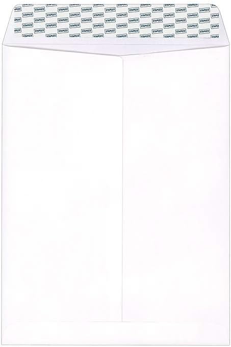 Staples 379476 Easyclose – Sobres para catálogo (10 pulgadas de largo x 13 pulgadas de alto), color blanco 100Bx