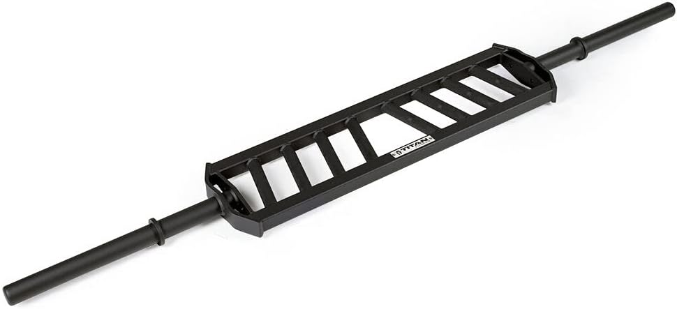 Titan Fitness Barra olímpica híbrida en ángulo multiagarre V3, clasificada 1,900 libras, barra suizade fútbol para rack