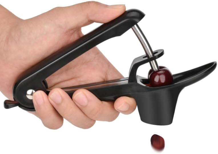 Herramienta de deshuesador de cerezas, herramienta portátil de semillas de cereza, herramienta de acero inoxidable resistente con diseño de