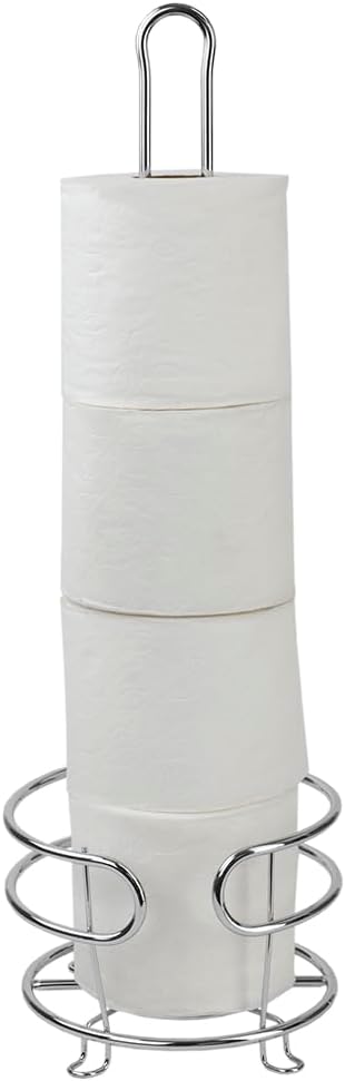 Home Basics Reserva de pañuelos de baño de acero cromado