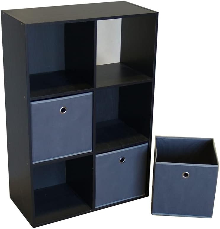 Proman Products Estantería organizadora de almacenamiento de 6 cubos, 36 pulgadas de alto x 24 pulgadas de ancho x 12 pulgadas de profundidad, color