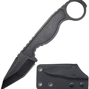 CCanku C1101 – Cuchillo de hoja fija D2, mango de acero inoxidable y funda Kydex para caza al aire libre, supervivencia y herramienta EDC (negro) CCanku C1101 – Cuchillo de hoja fija D2, mango de acero inoxidable y funda Kydex para caza al aire libre, supervivencia y herramienta EDC (negro)