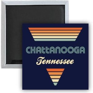Chattanooga Tennessee – Imán para nevera (2.5 x 2.5 pulgadas), diseño retro Chattanooga Tennessee – Imán para nevera (2.5 x 2.5 pulgadas), diseño retro