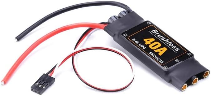 1 pieza 40A 2-4S sin escobillas ESC aviones piezas accesorios controlador de velocidad Motor RC juguetes FPV duradero helicópter – (Color 1pcs Long)