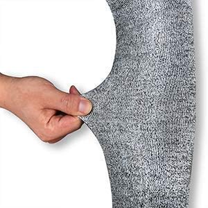 Evridwear – 1 par de mangas resistentes a cortes para protección de brazos en el trabajo, EN388 Nivel 5, contra perforaciones, con o sin orificio