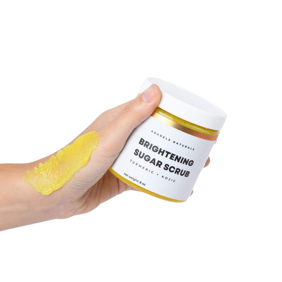 All-Natural Turmeric Glow Scrub for rough & textured skin, Dark Marks, Acne Scars, Skin Brightening exfoliating Scrub for Dark Spots, Dark Inner