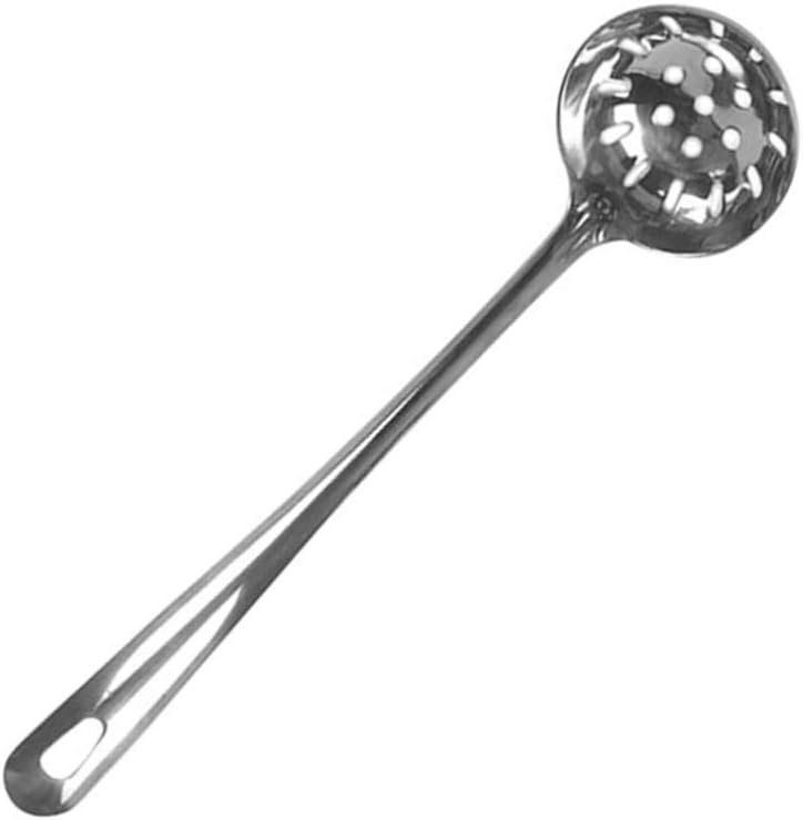 Cabilock Colador de acero inoxidable Skimmer Cocinar Cucharón ranurado Cucharón de sopa Cuchara de acero inoxidable Cuchara de servir alimentos