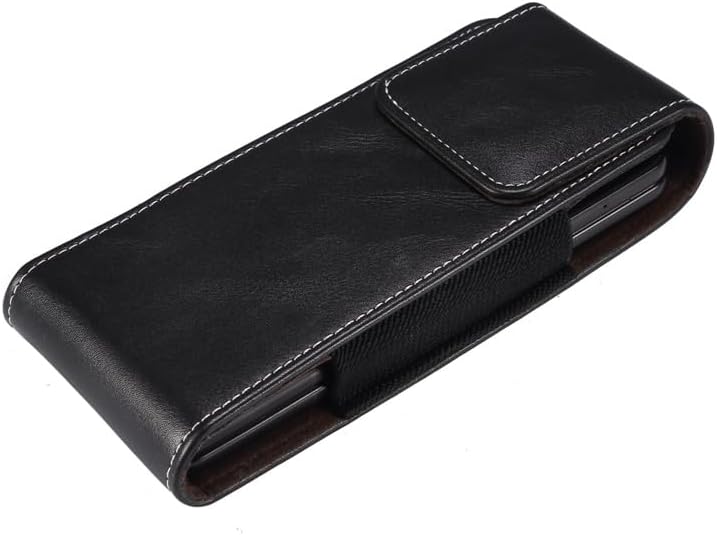 LBYZCASE Funda para teléfono Samsung Galaxy Z Fold 5432 con clip para cinturón, funda clásica de piel sintética con trabilla para cinturón, cierre