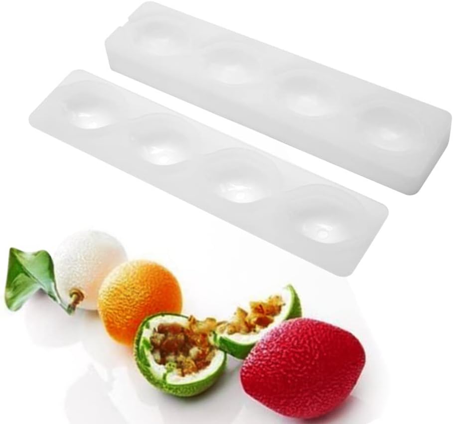 Molde de silicona para hornear, antiadherente, pastelería, chocolate, pastel, postre, herramientas de decoración (2 unidades, limón Q_14 x 3.2 x