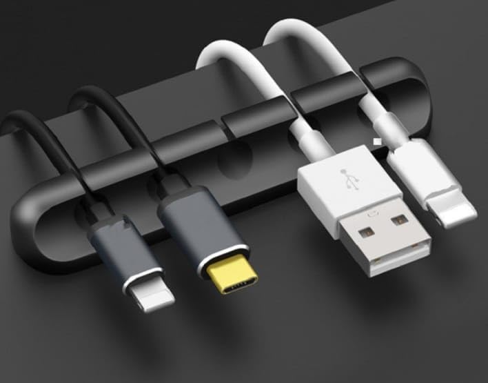 Organizador de cables de silicona, organizador de cables, soporte para cables de carga, organizador de cables USB, organizador de cables, perfecto