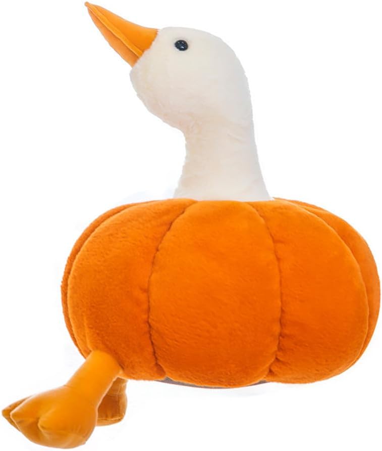 Juguete de peluche de pato de calabaza de 22 pulgadas, animal de peluche de ganso, cojín de peluche suave, perfecto para Halloween, Navidad, fiesta