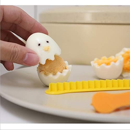 Cortador de huevos, cortador de huevos, cortador de huevos para huevos duros, forma bonita para niños, apto para lavavajillas y fácil de limpiar, 2