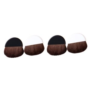 Beavorty Brochas de maquillaje, 4 unidades, portátil, cepillo de maquillaje profesional, cepillo de base, esponjas de maquillaje para base de Beavorty Brochas de maquillaje, 4 unidades, portátil, cepillo de maquillaje profesional, cepillo de base, esponjas de maquillaje para base de