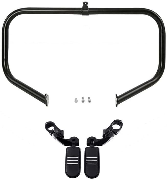 TCT-MOTORPARTS Estriberas negras de 1 14 pulgadas para Harley Touring Street Electra Glide Ultra FLHT FLHX FLHR Road King 2009-2023