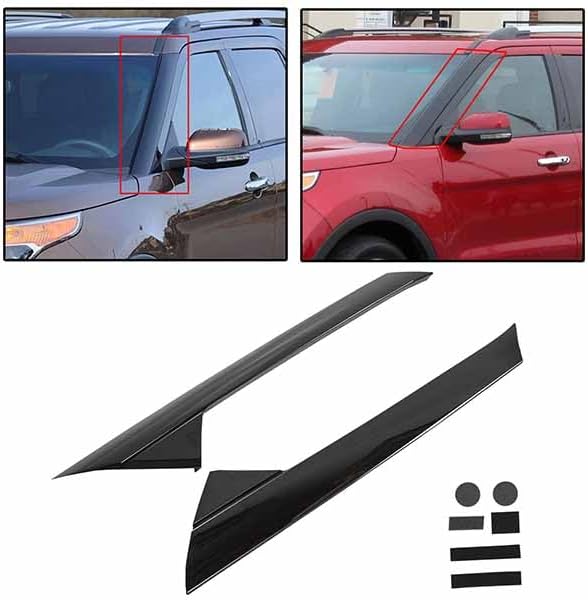 Moldura exterior para parabrisas compatible con Fo. rd Explorer Base Limited XLT 2011-2019 lado izquierdo y derecho, 2 piezas BB5Z7803144AB