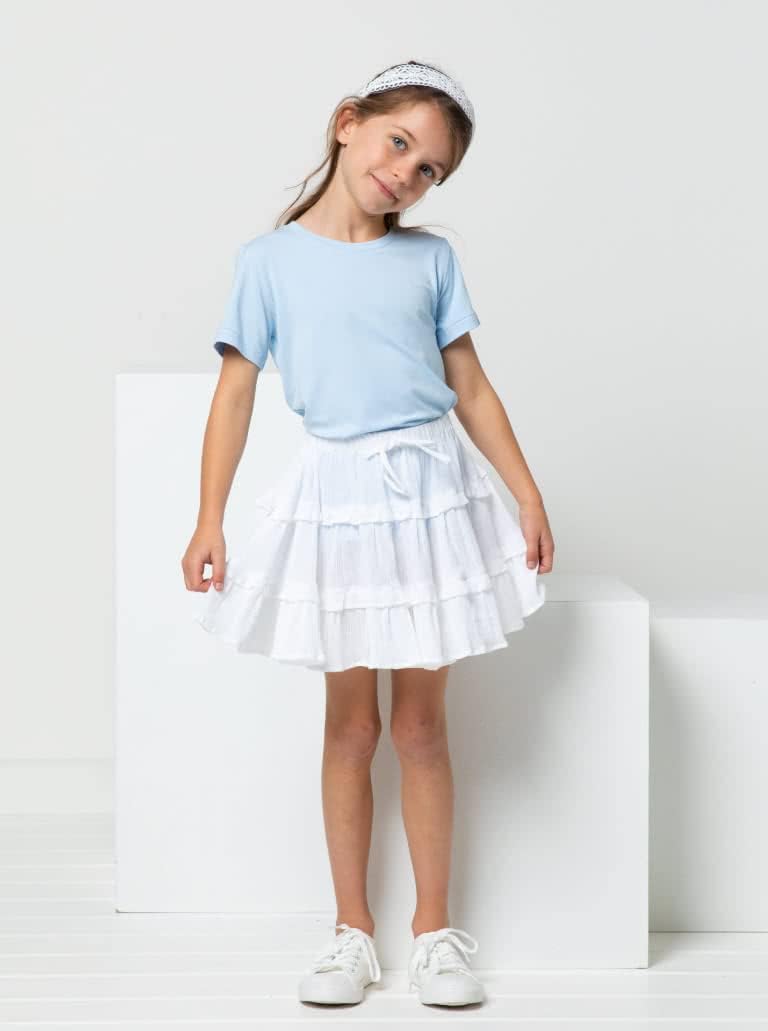 Patrón de costura estilo arco – Falda Melody Kids