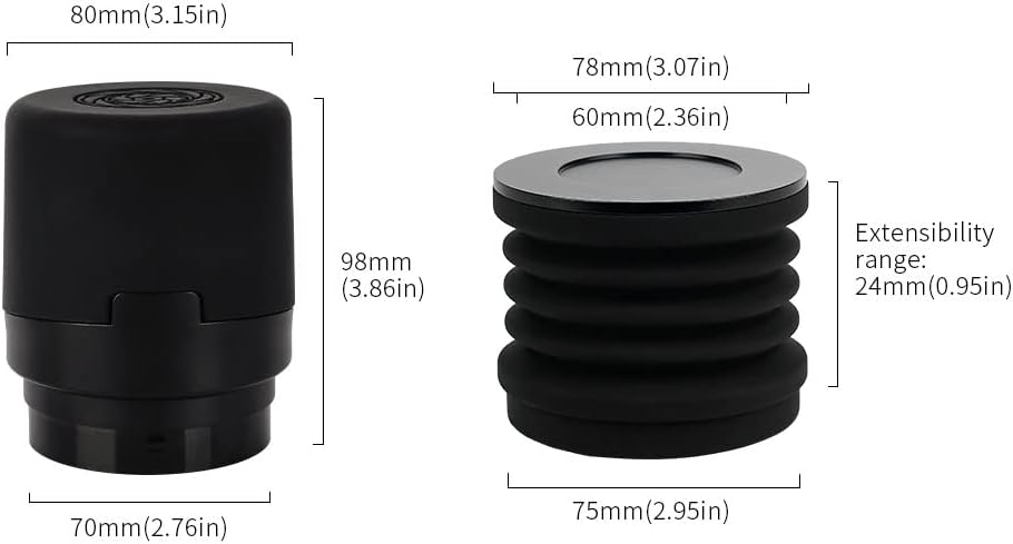Molinillo de café de dosis única, compatible con Baratza Encore Molinillo de café de silicona con tapa mental para soplar granos de café residuales,