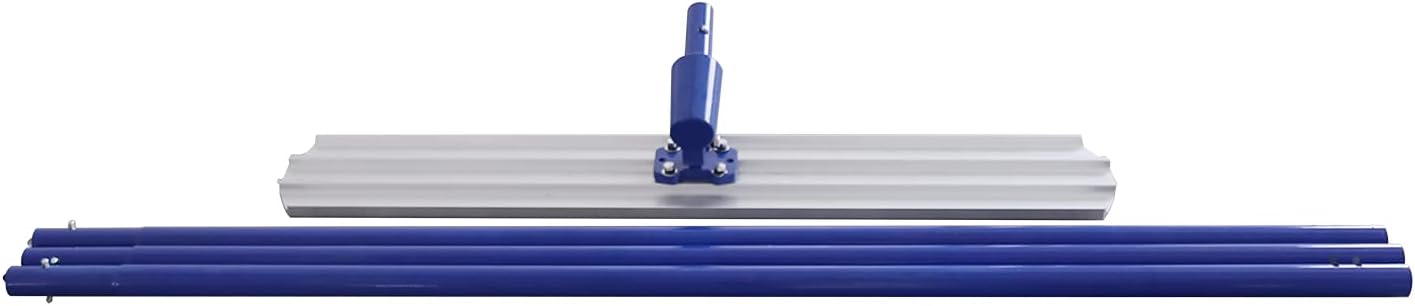 Bull Float – Flotador de hormigón de 48 x 8 pulgadas, herramienta de flotador de hormigón de resorte de extremo redondo, herramienta de flotación de