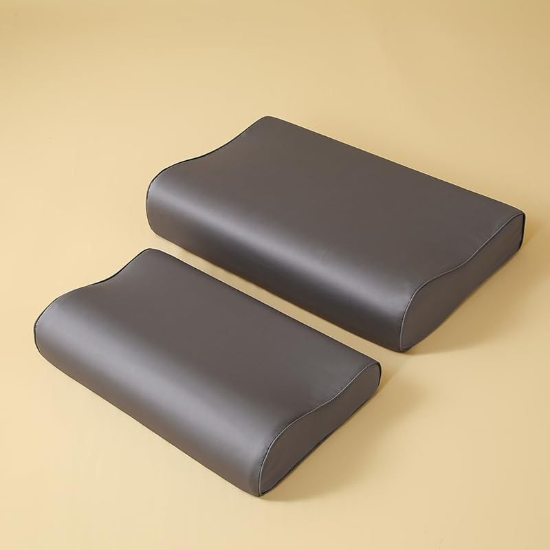 Zhiyuan Funda de almohada de contorno de 100% algodón, solo funda de almohada de espuma viscoelástica, protector de almohada para almohada cervical