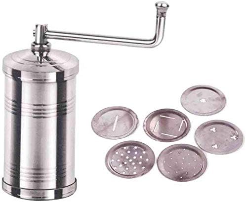 Máquina de pasta de acero inoxidable, acero inoxidable, acero inoxidable, Murukulu de acero inoxidable con 6 jali diferentes, plata