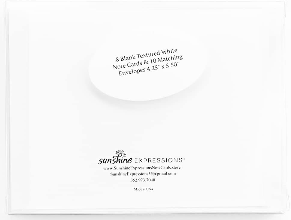 Tarjetas de notas texturizadas para fotografía de pájaros, sobres a juego, juego en caja (4.25 x 5.50 pulgadas), interior en blanco, fabricado en