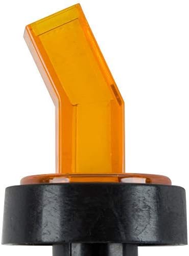 (Paquete de 12) vertedor de botella de licor con criba, vertedor de botella de boquilla naranja con cuello, boquillas de vertido con cribado por