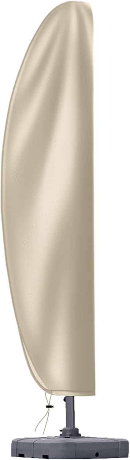 OKPOW Cubierta para sombrilla de patio para sombrillas de 11 a 13 pies  Funda impermeable voladiza para sombrilla con cremallera resistente