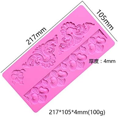 Anyana Fleur de lis Impression Lace – Molde de silicona para Sugarcraft, decoración de pasteles, decoración de cupcakes, fondant, joyas, arcilla