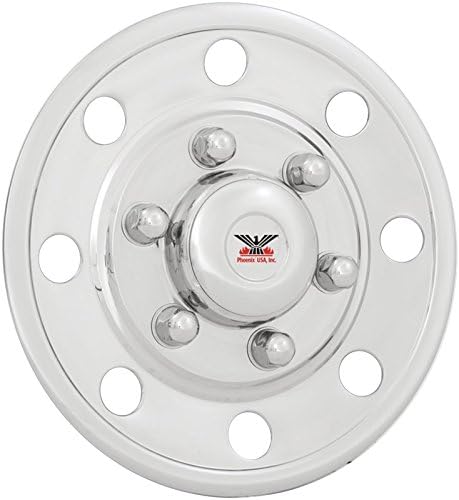 PHOENIX GQST50 – Juego de 4 tapacubos para rueda de remolque de 15 pulgadas con tuercas de 5 o 6 ruedas, cubierta de rueda de acero inoxidable, tapa