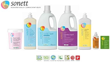 Sonett Detergentes líquidos orgánicos para lavandería, sensibles (1 unidad) para personas con alergias, sin OMG, certificado orgánicamente cultivado