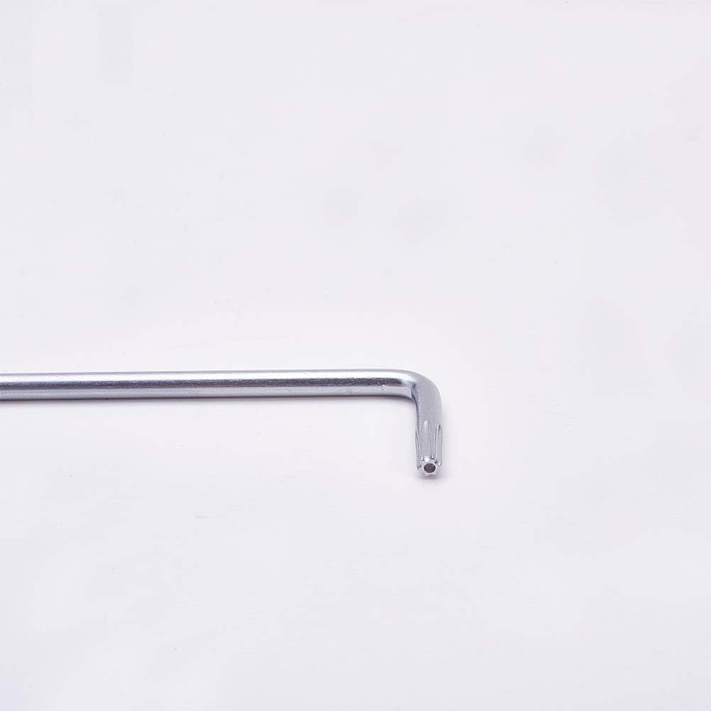 Auniwaig T30 largo a prueba de manipulaciones Torx Star Key Bit Llave en forma de L niquelado 1 unids