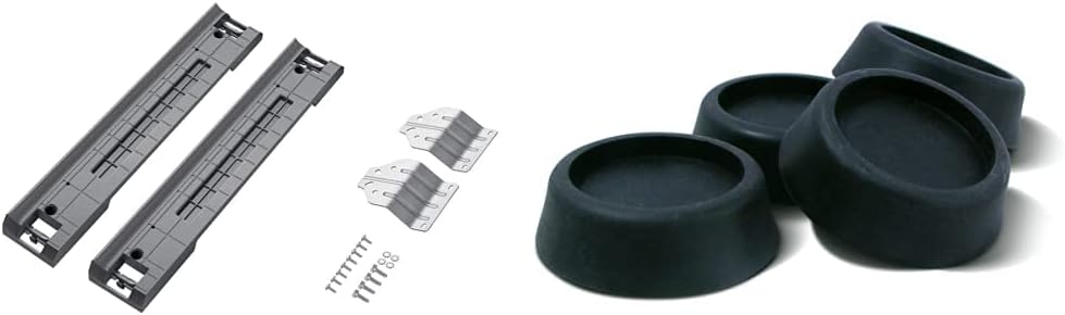 Samsung SKK8K – Kit de apilamiento de 27 pulgadas y almohadillas antivibración para lavadora Ideaworks JB6368, paquete de 1, negro, 4 unidades