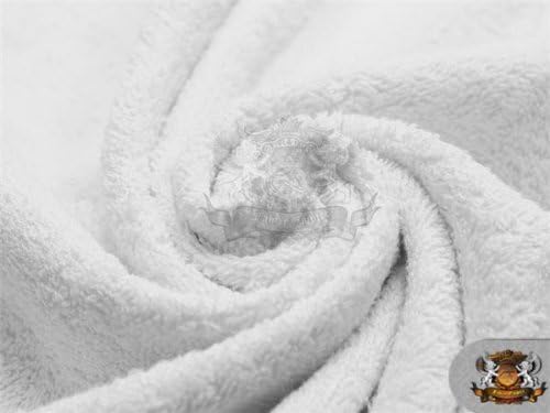 Tela de algodón de rizo blanco nieve 16 oz vendido por una pieza de yarda 60 x 36 pulgadas