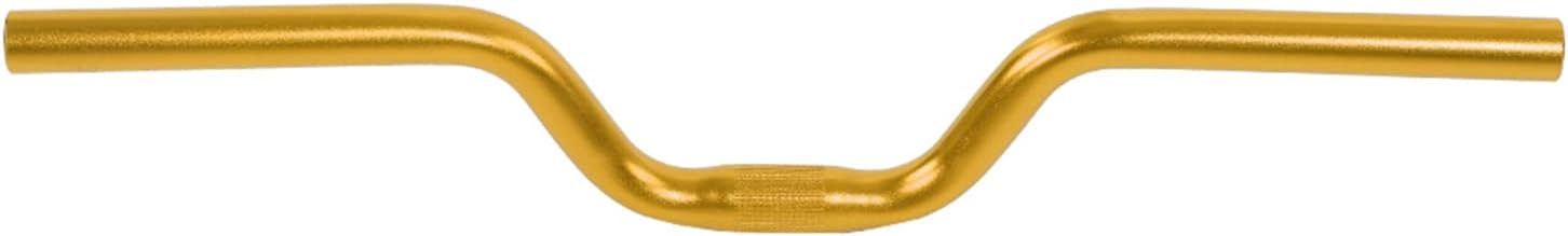 Keenso Manillar de bicicleta de carretera MTB cómodo manillar de engranaje fijo M barra elevadora de aleación de aluminio (dorado)