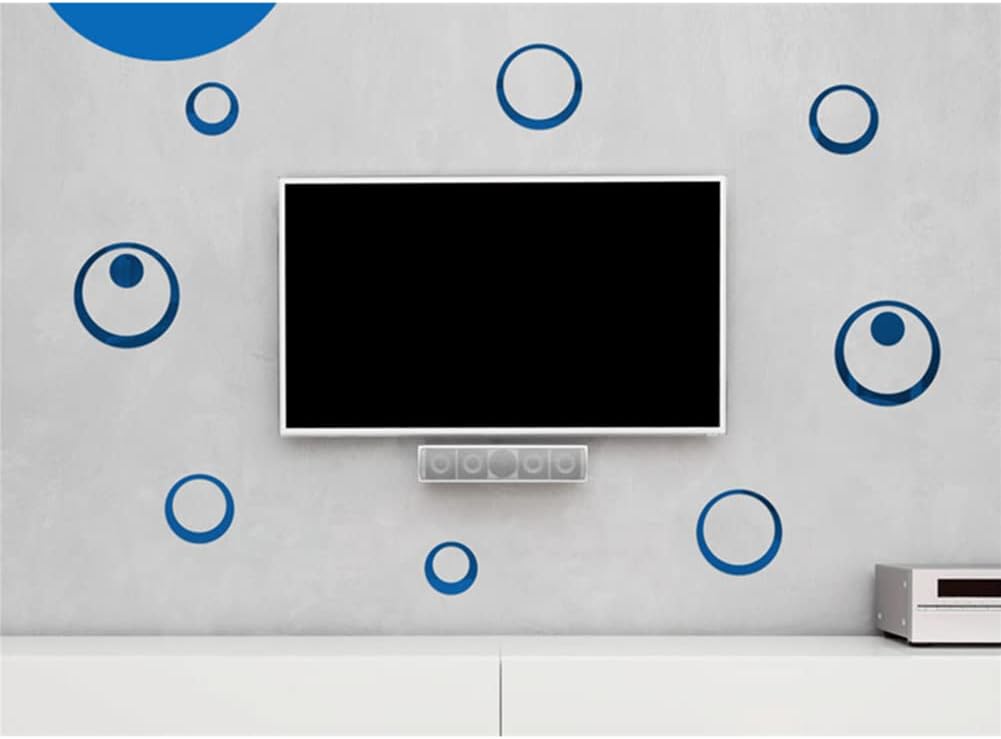 24 calcomanías de pared de espejo circular acrílico, removibles autoadhesivas, espejo acrílico, decoración de pared redonda para sala de estar,