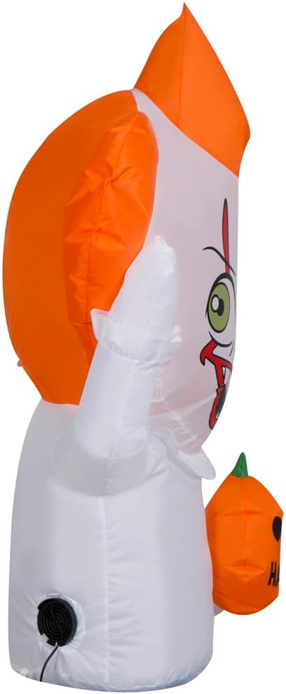 Gemmy Car Buddy Airblown – Inflable estilizado Pennywise con calabaza WB, 3 pies de alto, multicolor