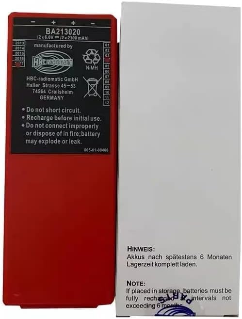 BA213020 BA213020 6V 2100mAh Batería recargable Ni-Mh Batería radiomática HBC BA213020 BA214061 FUB10AA para grúa HBC Control remoto Bomba Batería