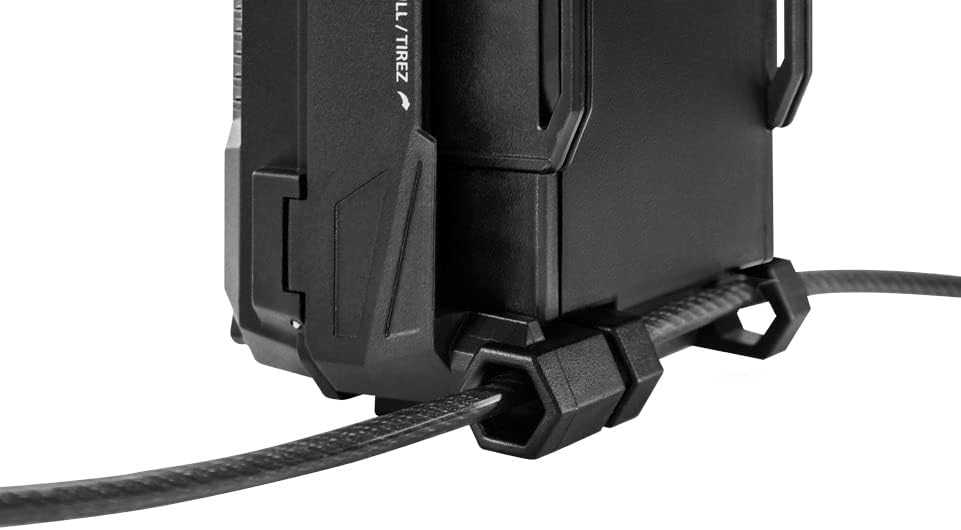 Vosker Candado de cable de seguridad para cámara de seguridad con 2 llaves, acero trenzado flexible, 6 pies de largo, soporte universal para cámara